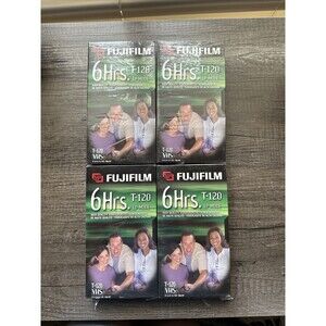 Lot Of 4 Fujifilm HQ T-120 Blank VHS‎ Tape